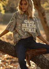 Load image into Gallery viewer, God Bless Texas Camo Tee