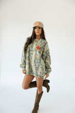 Load image into Gallery viewer, Bronco Sweatshirt- Camo with Red