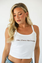 Load image into Gallery viewer, Chase Dreams Script Tank- White
