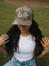 Load image into Gallery viewer, State Script Camo Trucker Hat