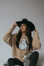 Load image into Gallery viewer, Santa Corded Sweatshirt- Latte