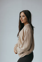 Load image into Gallery viewer, Santa Corded Sweatshirt- Latte