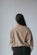 Load image into Gallery viewer, Santa Corded Sweatshirt- Latte