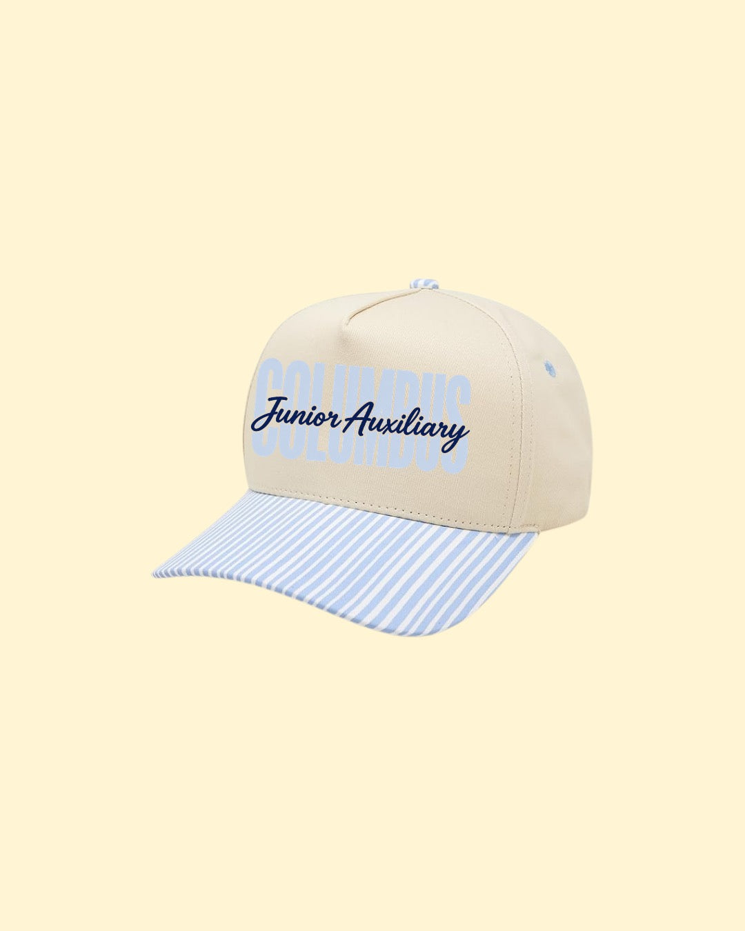 JA Striped Hat- Embroidered