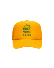 Load image into Gallery viewer, Busy Moms Club Hat- Gold and Green
