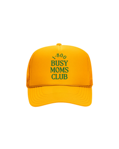 Busy Moms Club Hat- Gold and Green