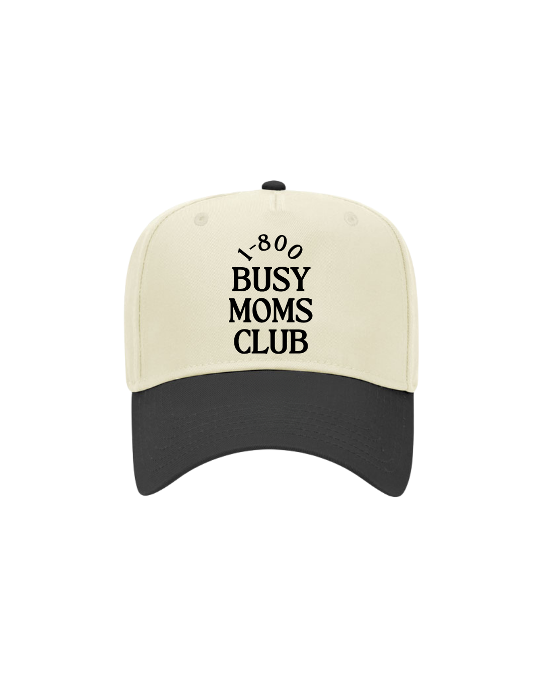 Busy Moms Club Hat- Black and Natural