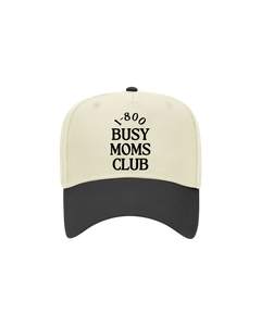 Busy Moms Club Hat- Black and Natural