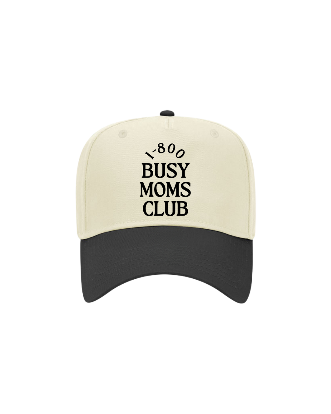 Busy Moms Club Hat- Black and Natural