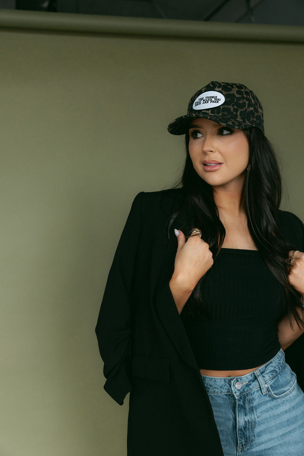 Rich is Free Hat- Leopard