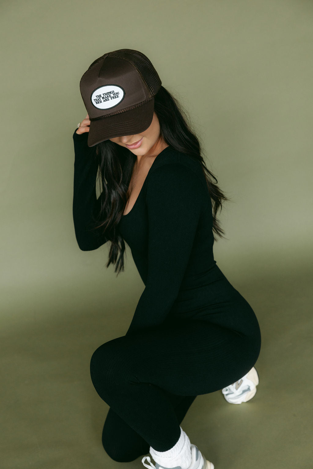 Rich is Free Hat- Brown