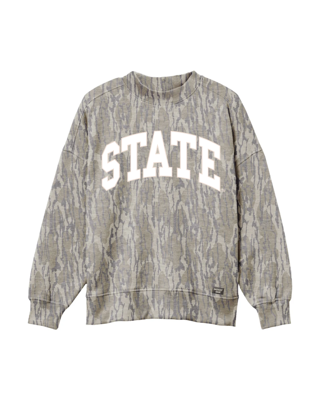 Mossy Oak Bottomland Mockneck- State Applique