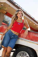 Load image into Gallery viewer, American Flag Patch Tank- Red
