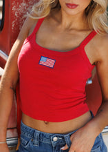 Load image into Gallery viewer, American Flag Patch Tank- Red
