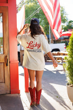 Load image into Gallery viewer, Lucky to be American Tee
