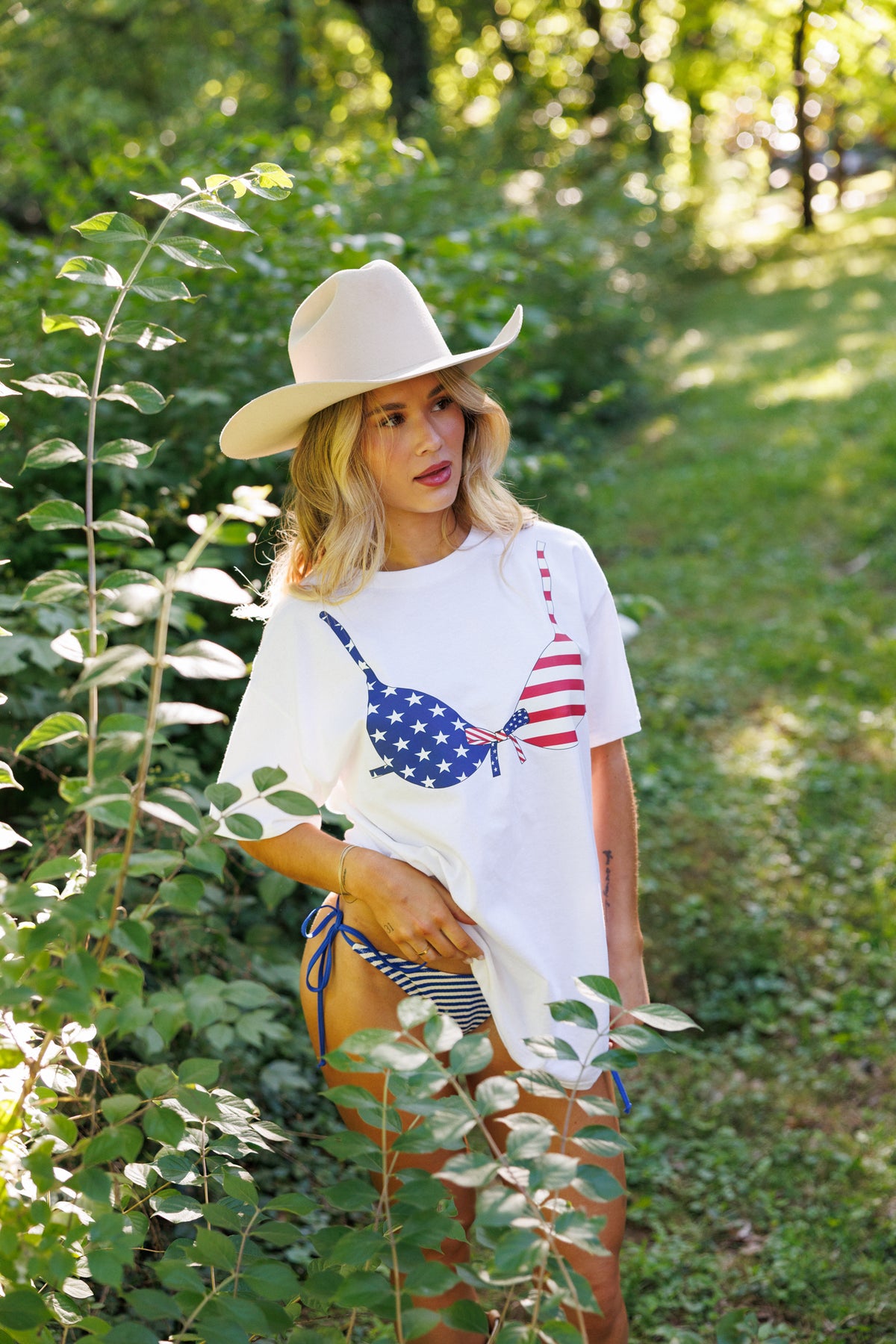 American Flag Bikini Tee