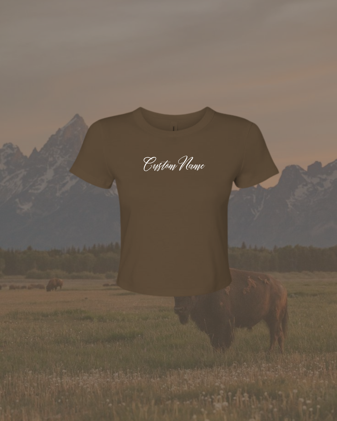 Brown Baby Tee- Custom