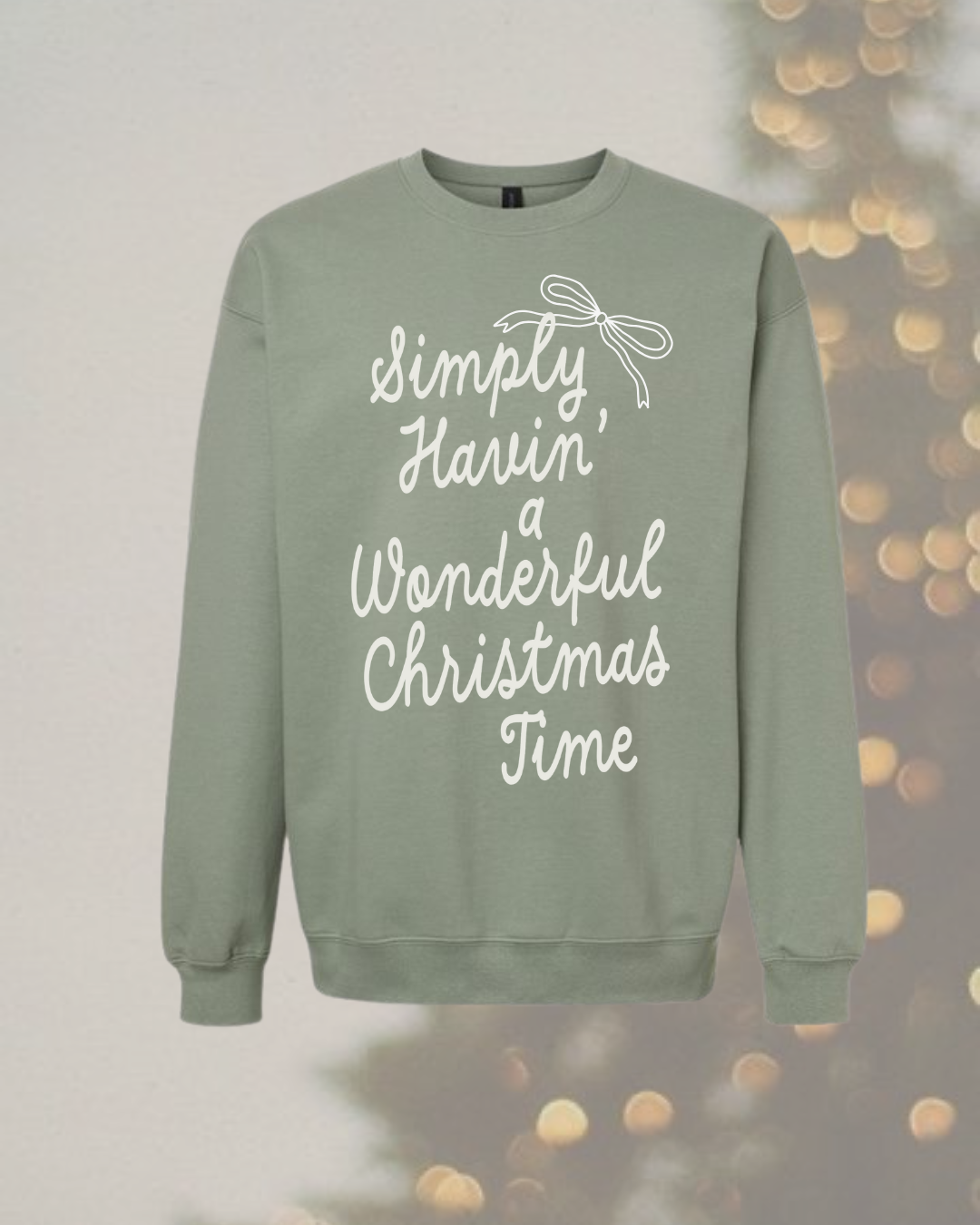 A Wonderful Christmas Time Sweatshirt- Sage
