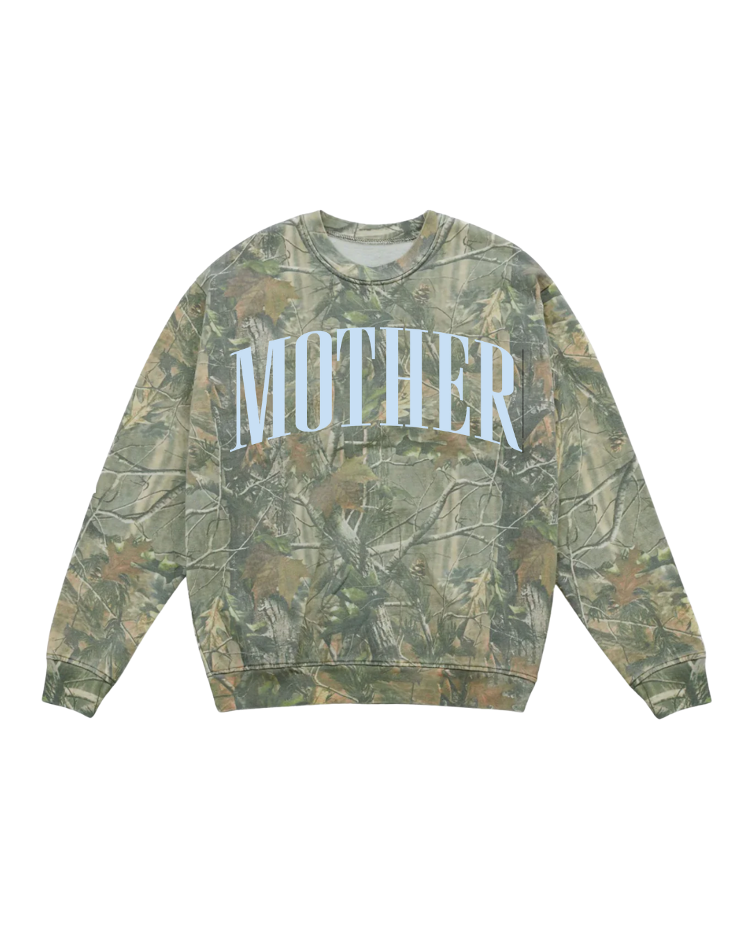 PRE-ORDER Mother Camo Sweatshirt- Baby Blue