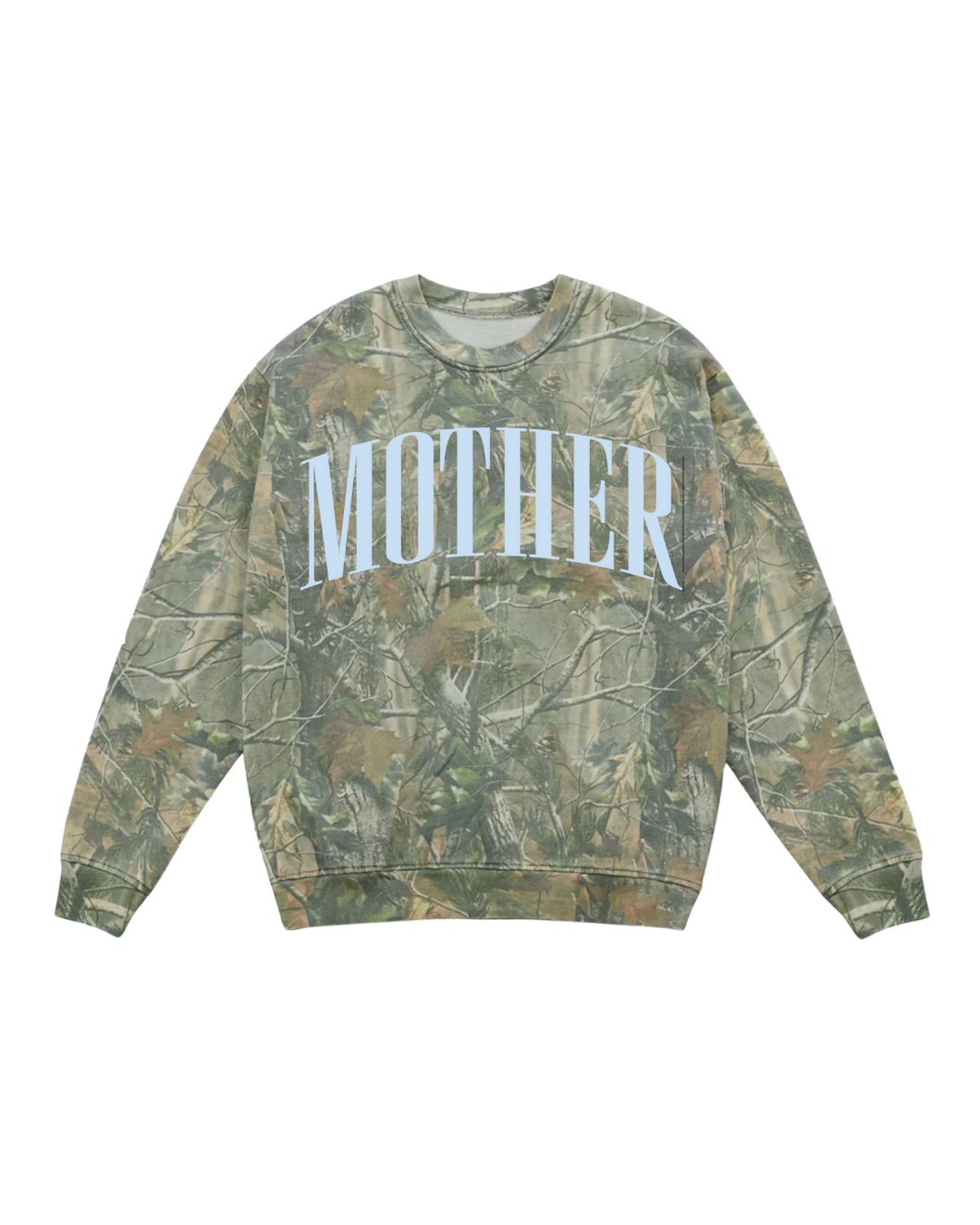 PRE-ORDER Mother Camo Sweatshirt- Baby Blue