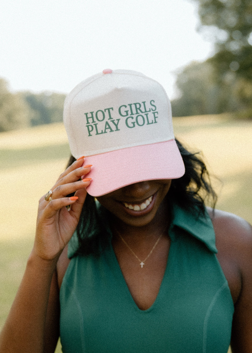 Hot Girls Play Golf Hat- Pink