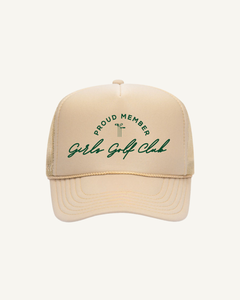 Girls Golf Club Hat- Tan