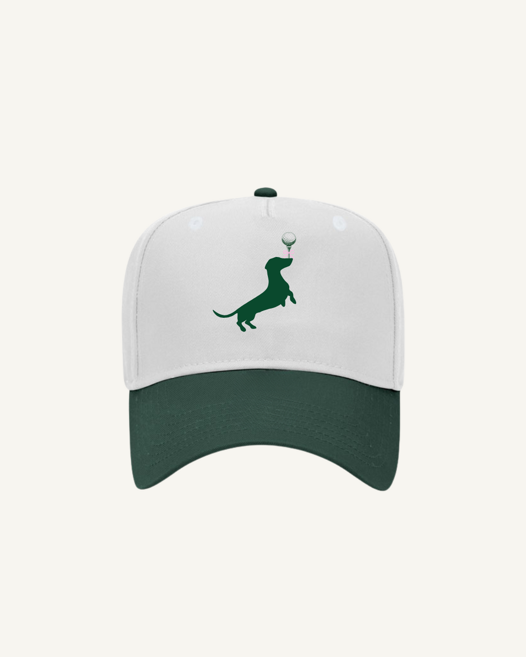 The Social Tee Dachshund Hat- White