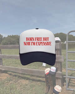 Born Free Trucker Hat- Navy and White