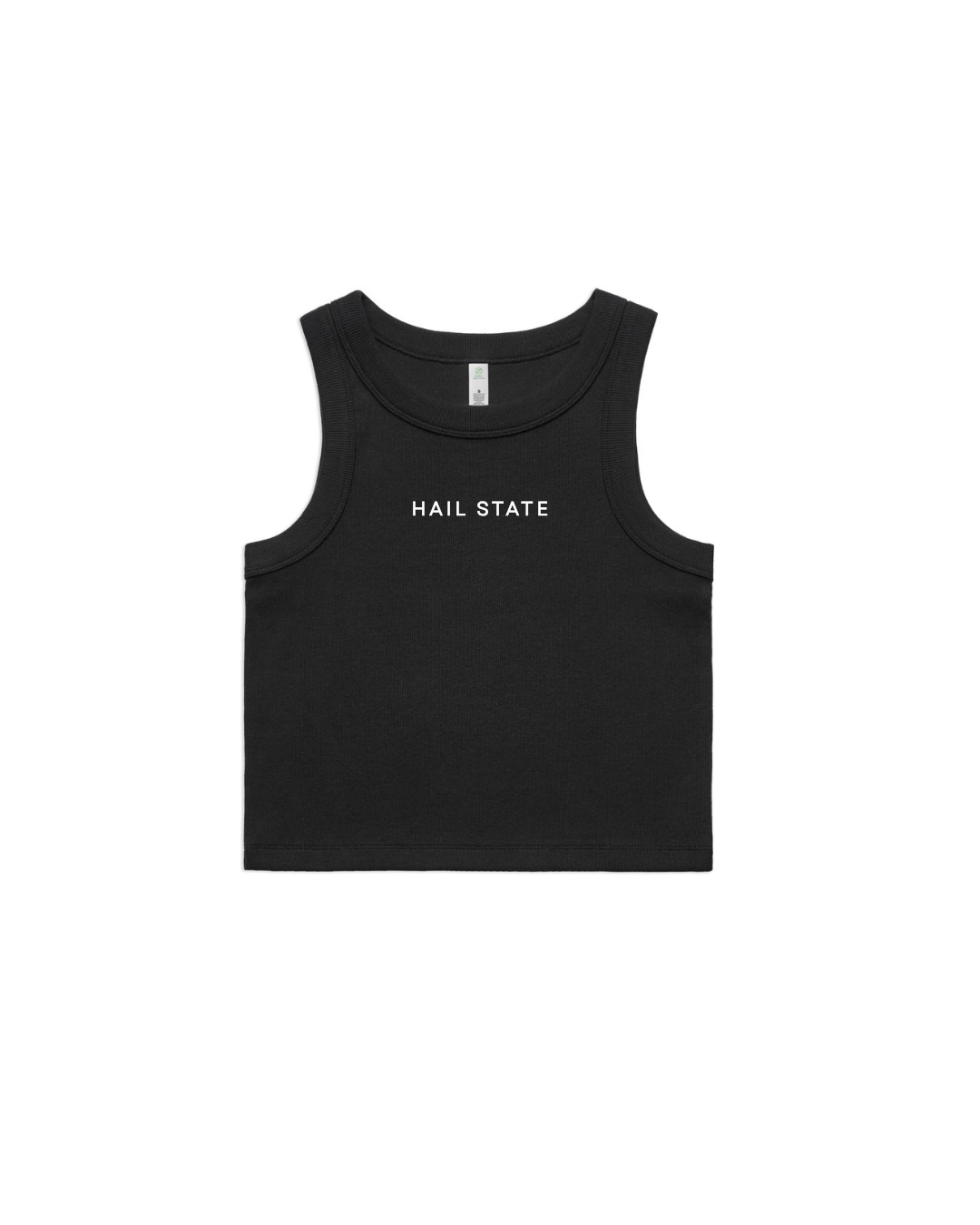 Hail State Ribbed Tank- Black