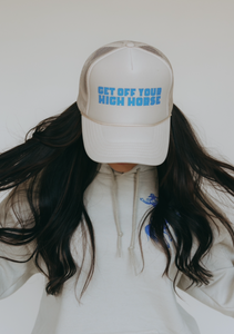 Get Off Your High Horse Trucker Hat- Tan