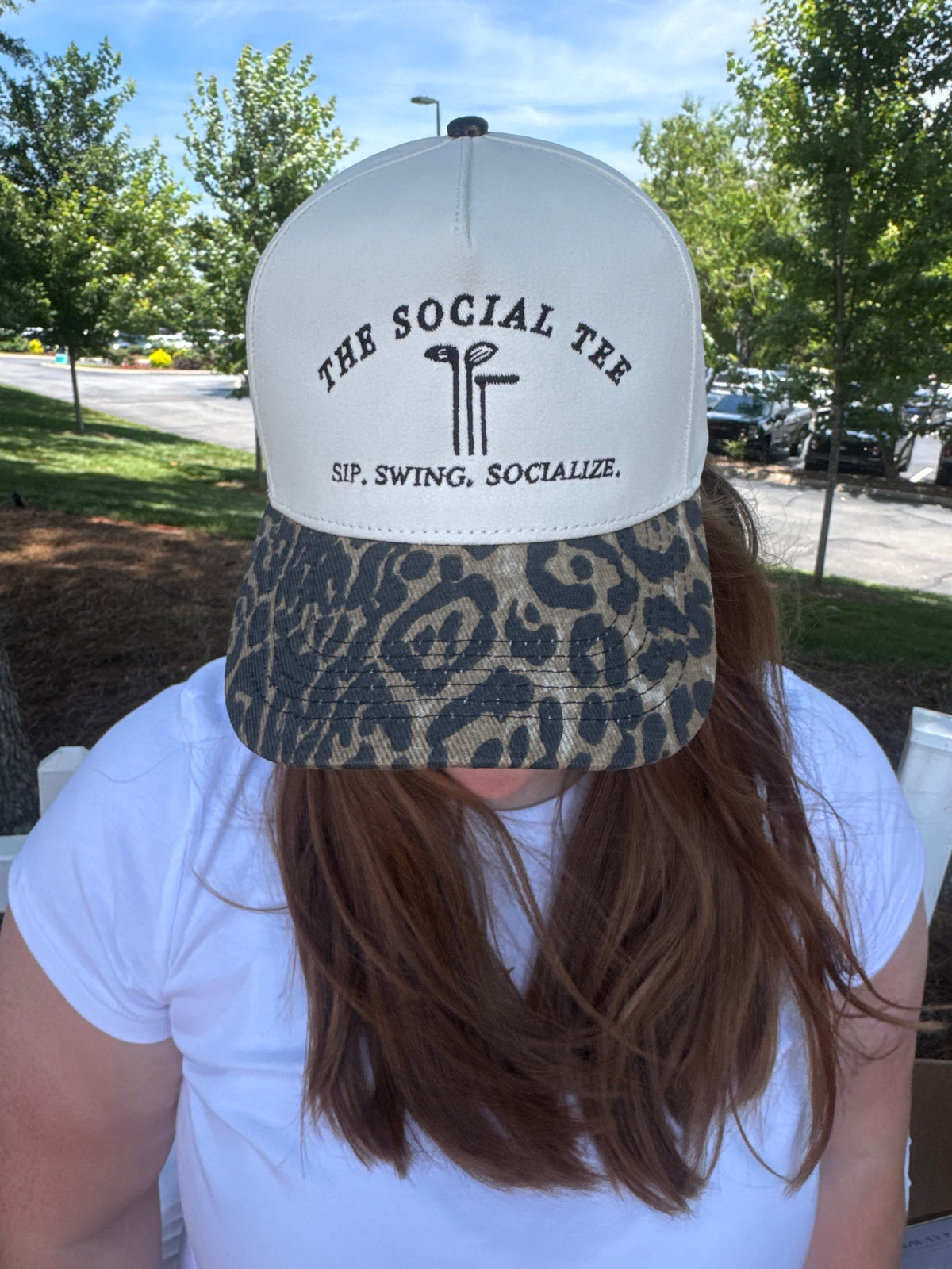 The Social Tee Embroidered Hat- Leopard