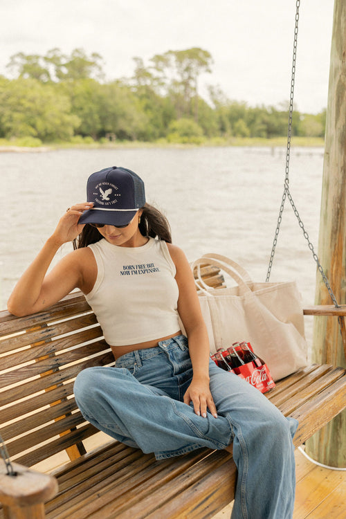 Born Free Muscle Tank- Cream