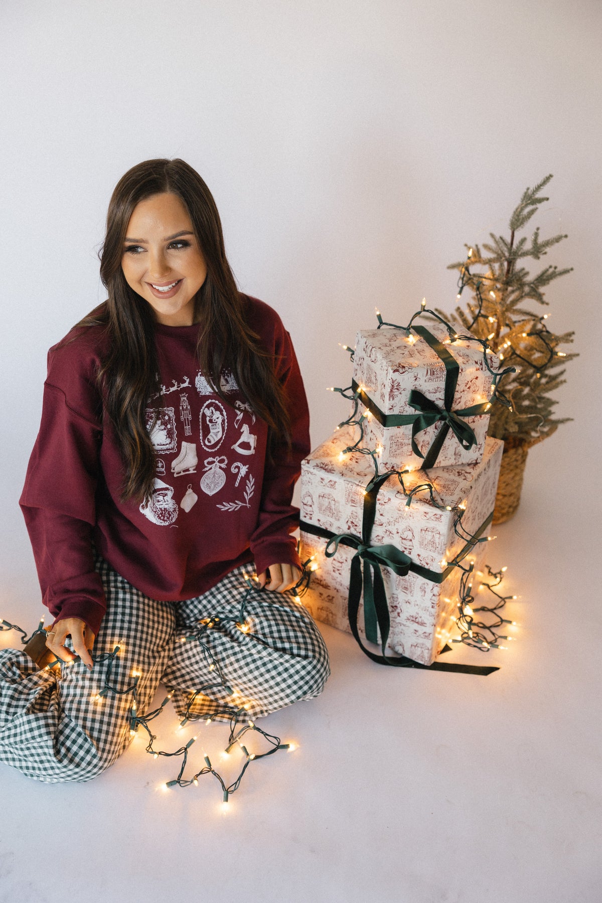 All Things Christmas Sweatshirt- Maroon
