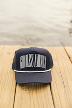 Load image into Gallery viewer, God Bless America Rope Hat- Navy
