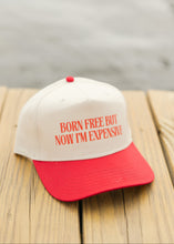 Load image into Gallery viewer, Born Free Trucker Hat- Red and Natural

