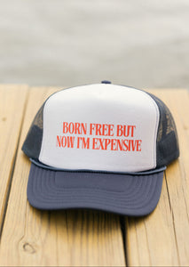 Born Free Trucker Hat- Navy and White