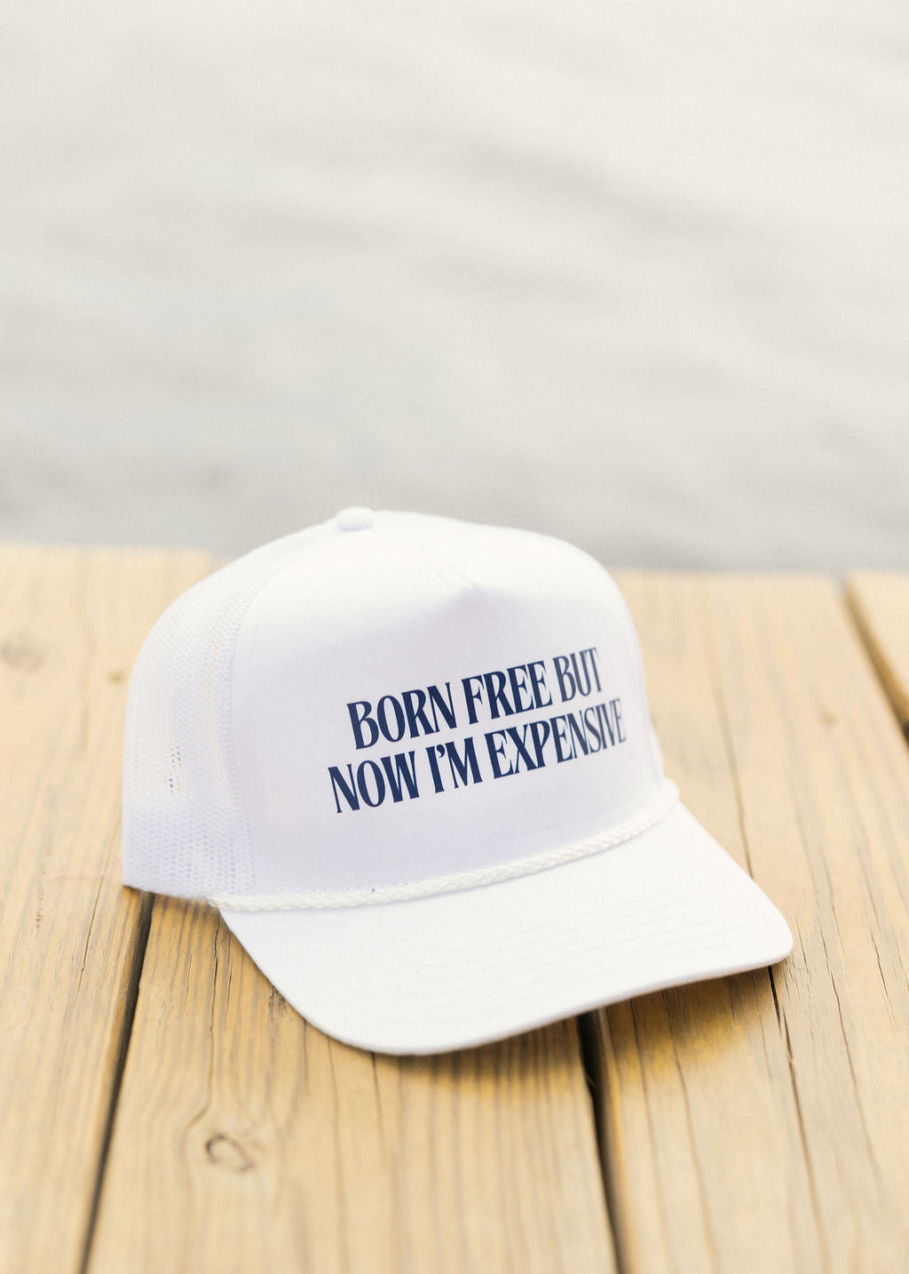 Born Free Rope Hat- White/Navy