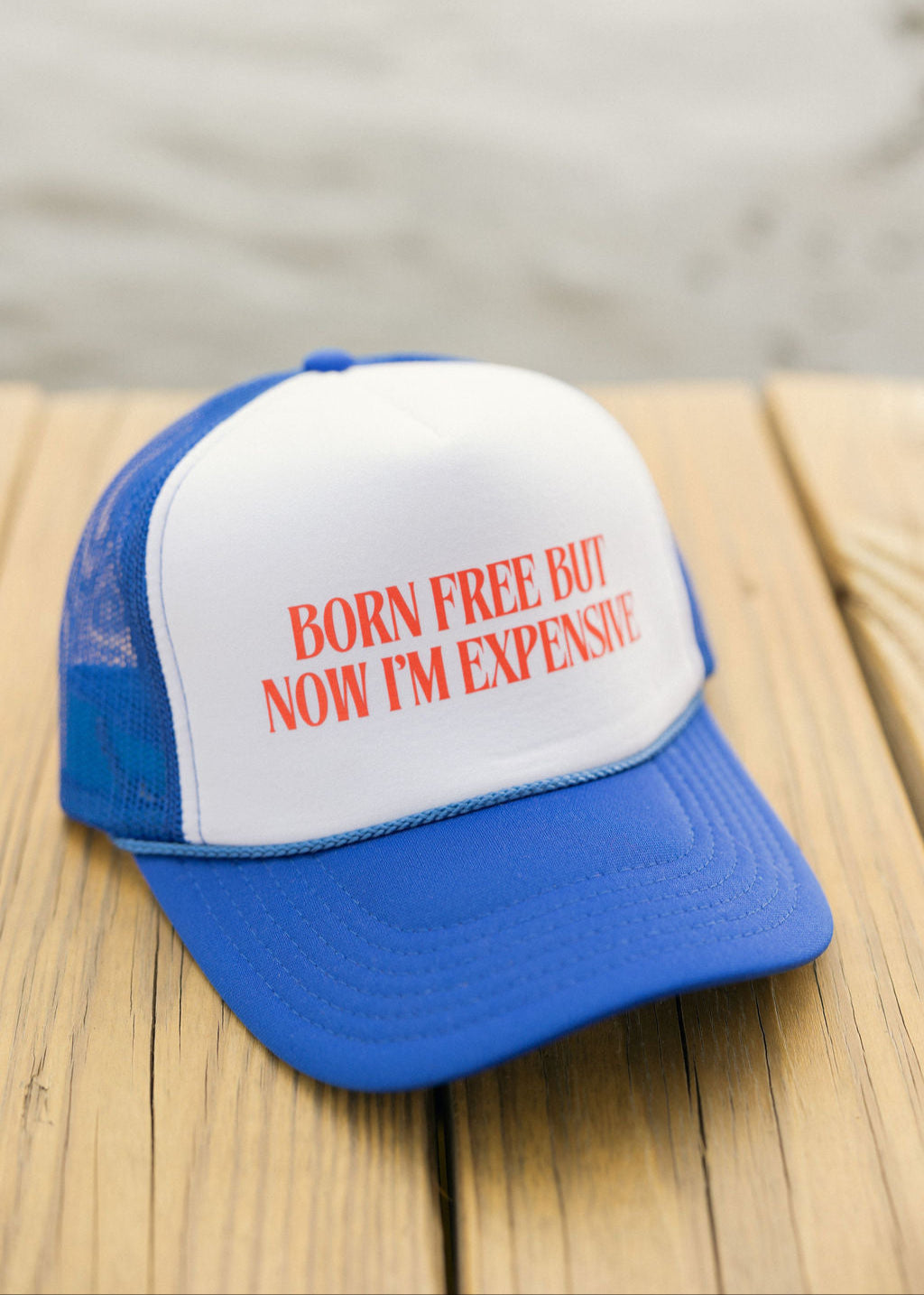 Born Free Trucker Hat- Royal/White
