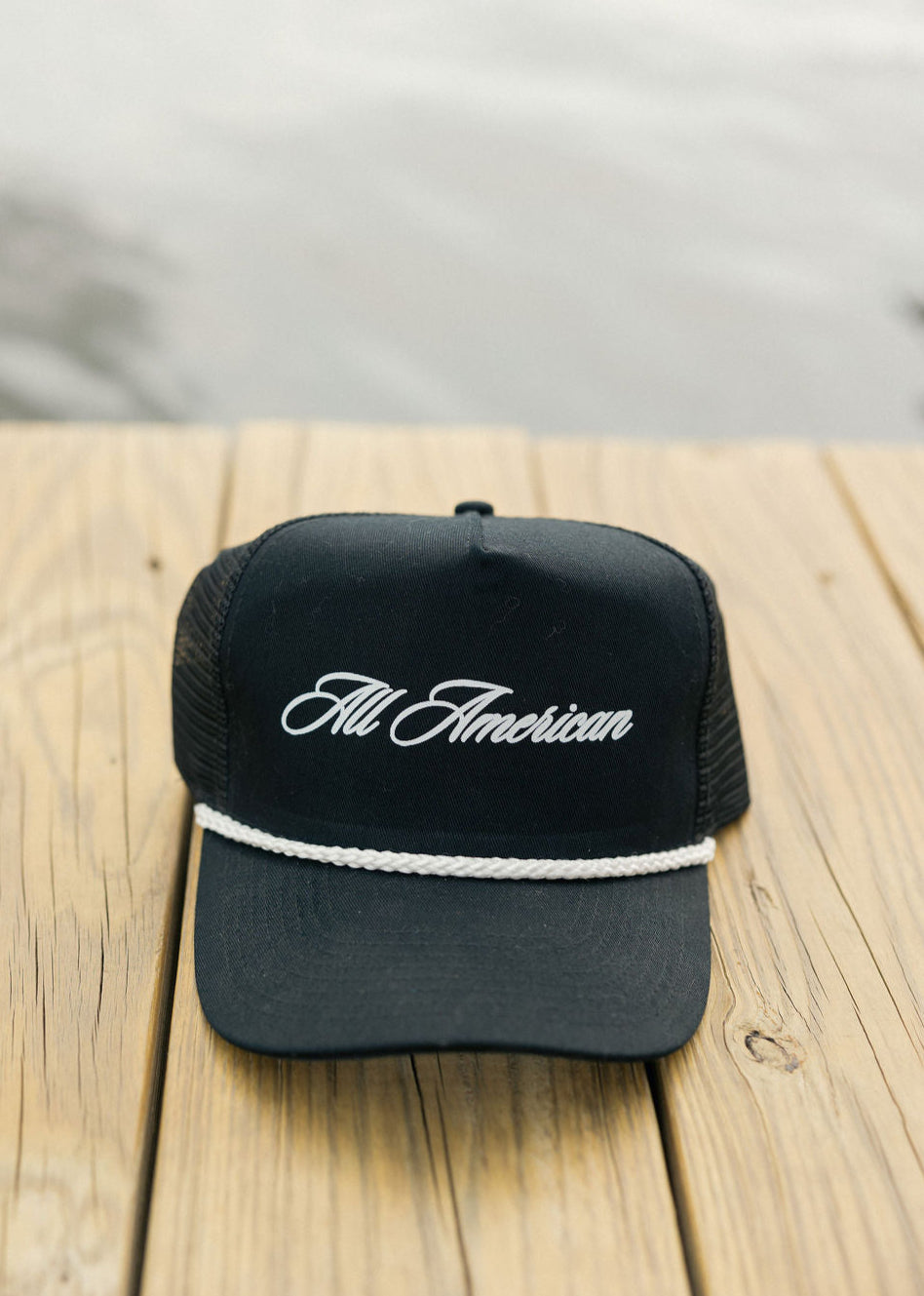 All American Rope Hat- Black