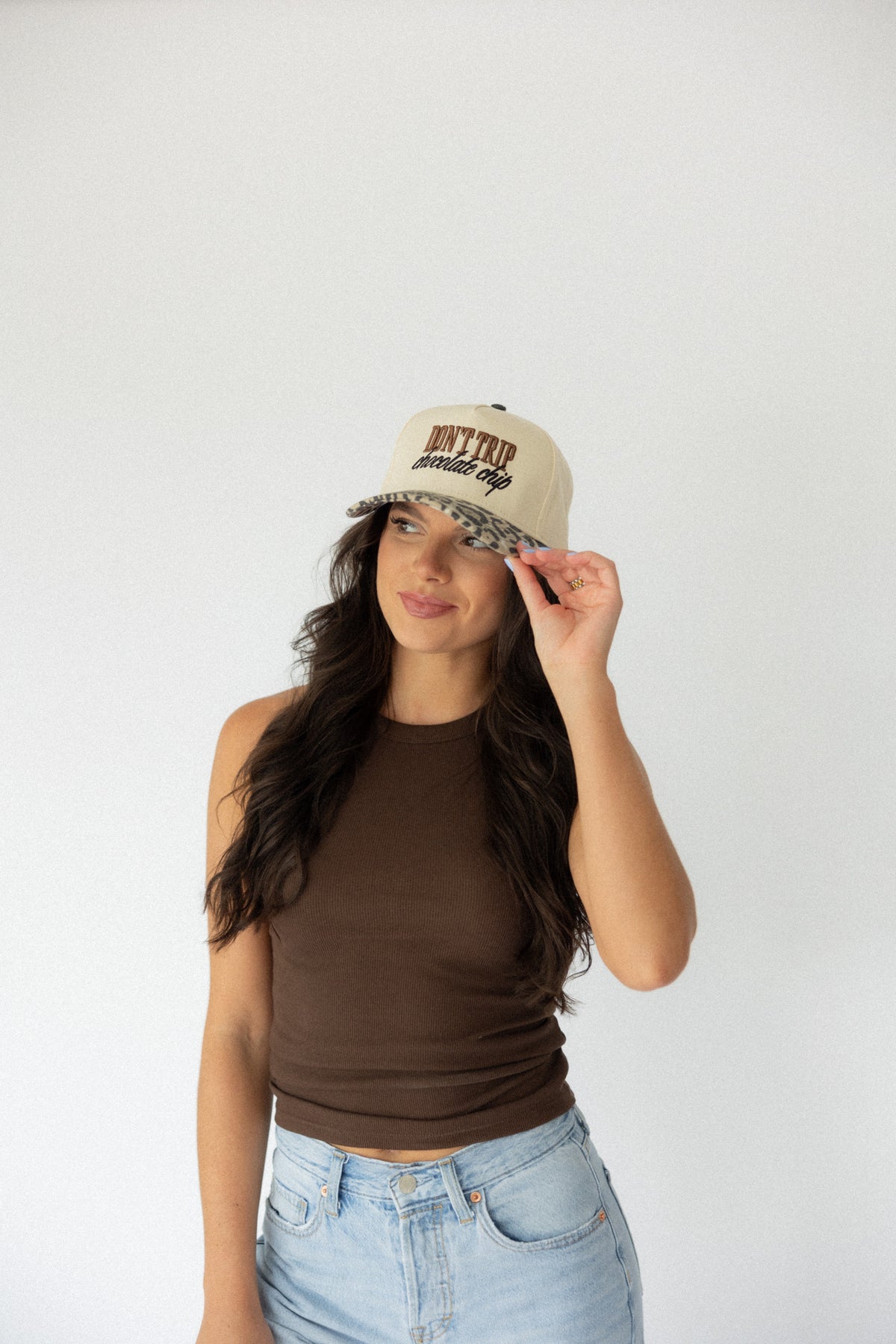 Don't Trip Chocolate Chip Hat- Leopard
