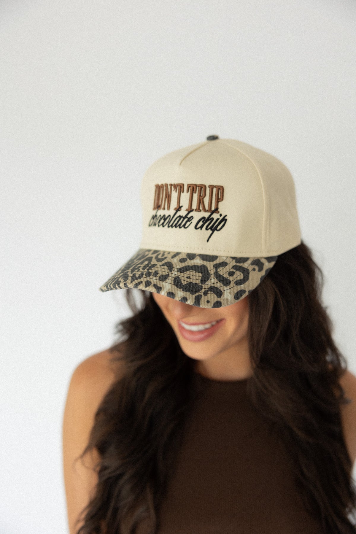 Don't Trip Chocolate Chip Hat- Leopard