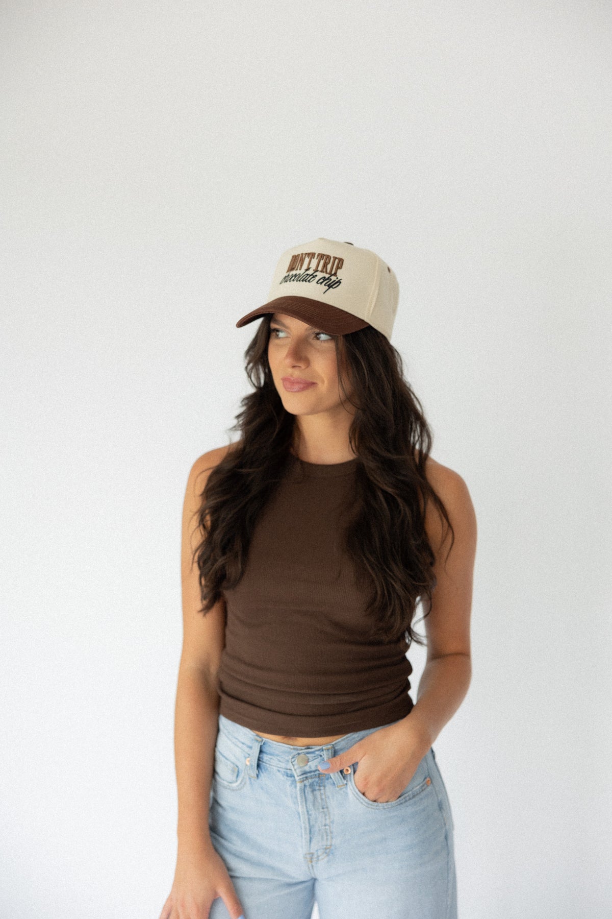 Don't Trip Chocolate Chip Hat- Brown
