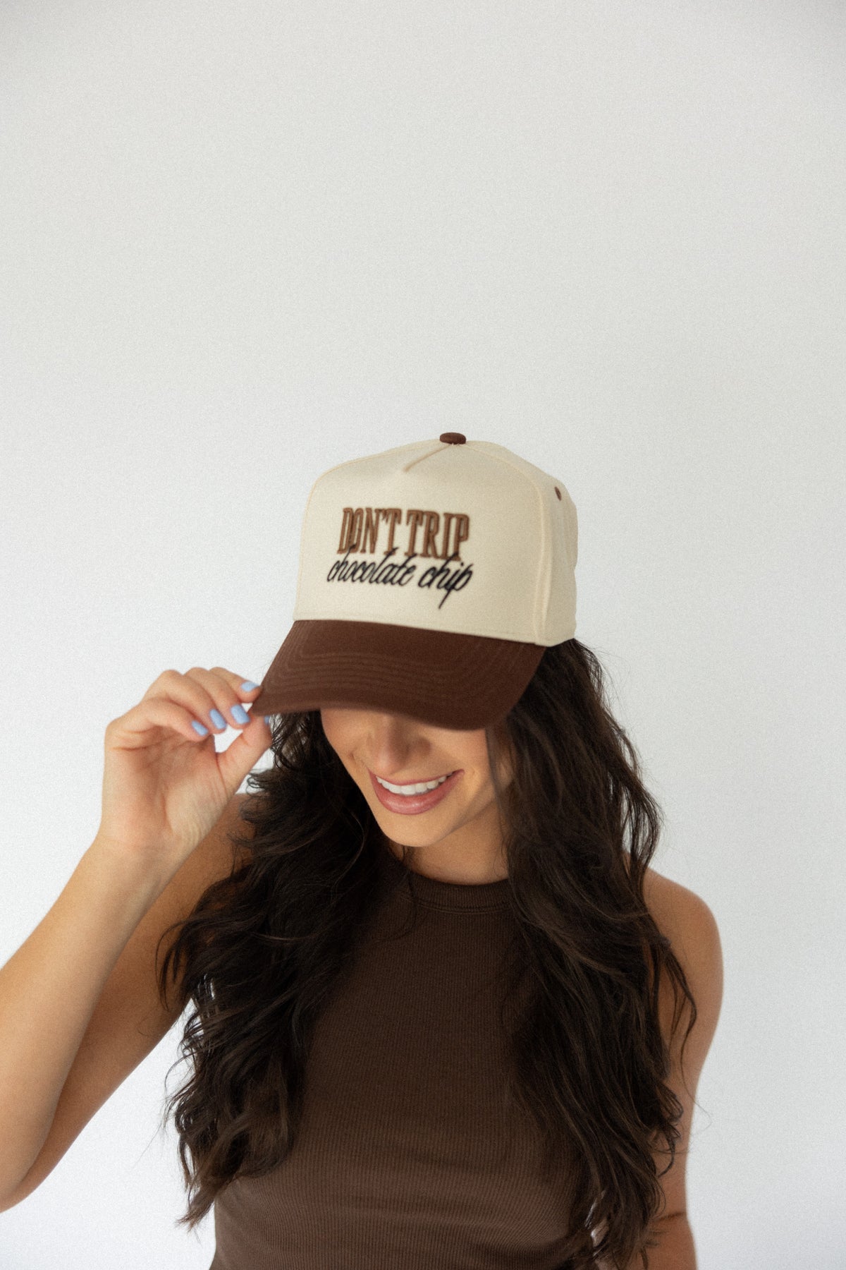 Don't Trip Chocolate Chip Hat- Brown