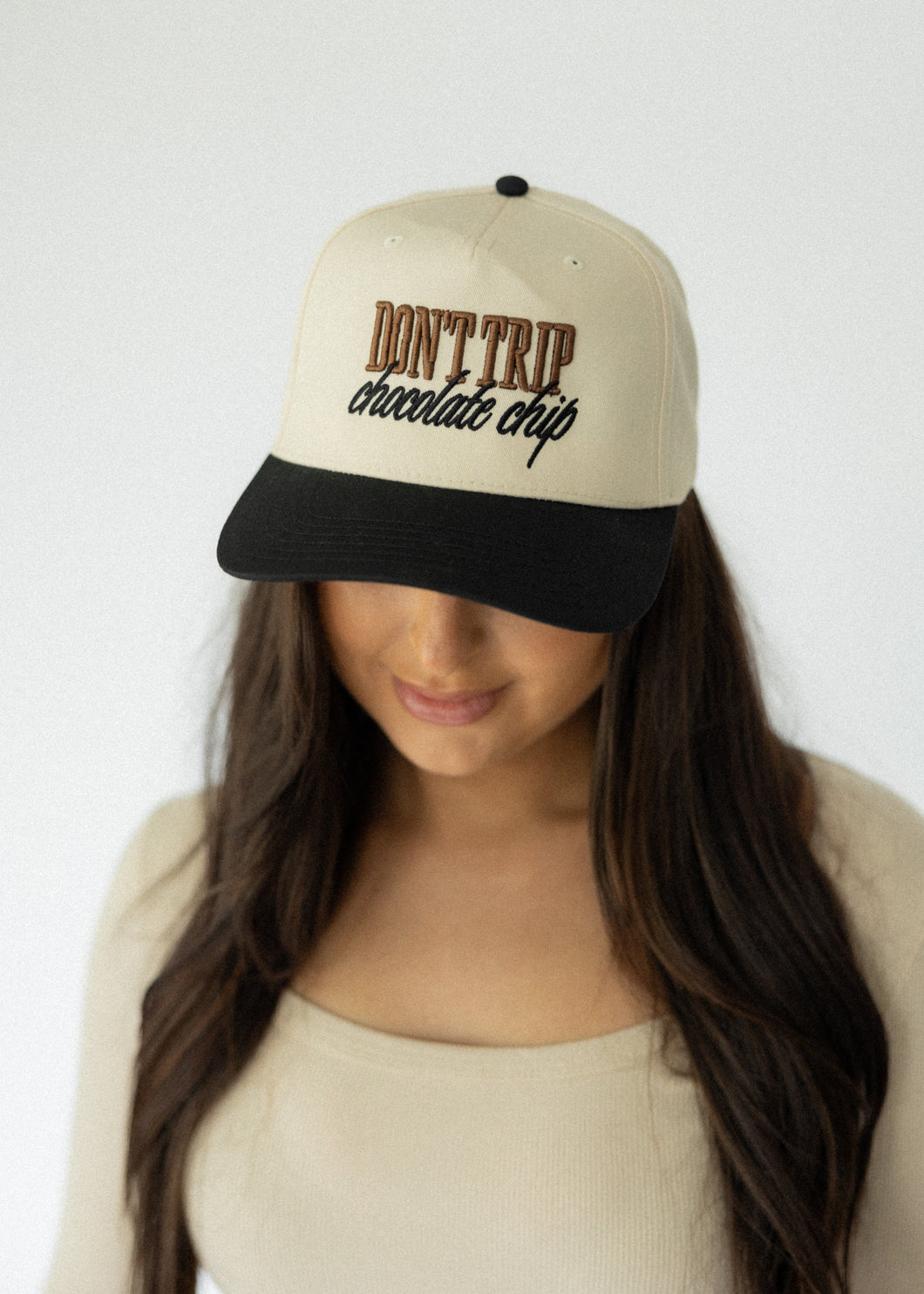 Don't Trip Chocolate Chip Hat- Black