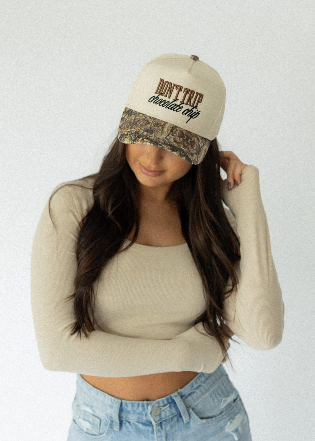 Don't Trip Chocolate Chip Hat- Camo