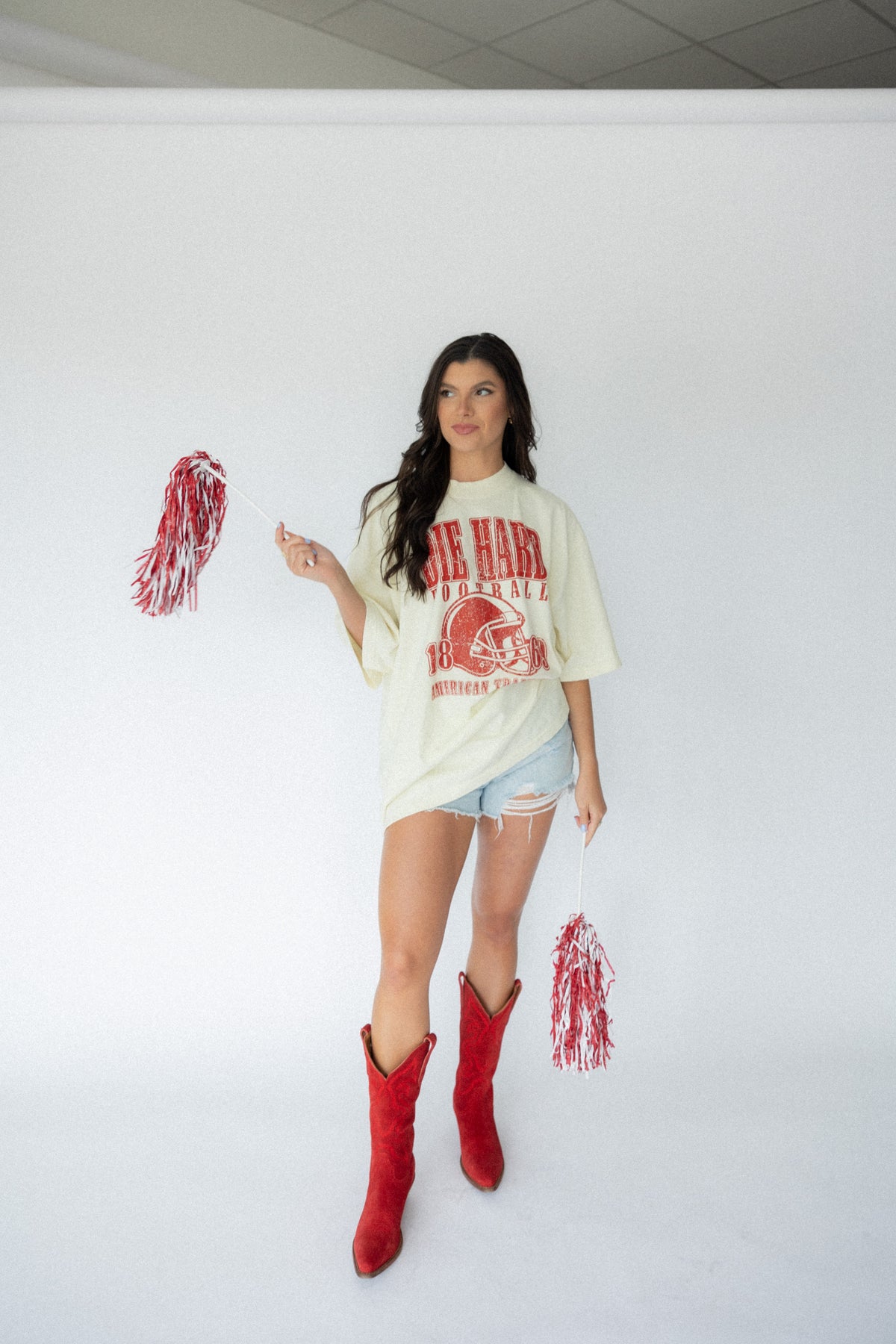 Die Hard Football Fan Tee- Red