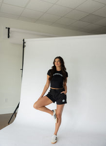 Big Sports Girl Baby Tee- Black