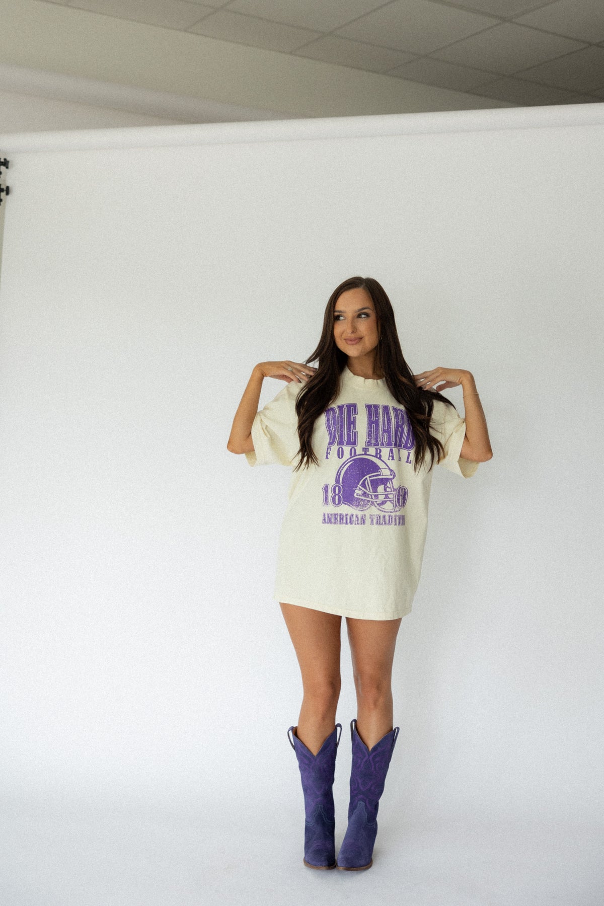 Die Hard Football Fan Tee- Purple