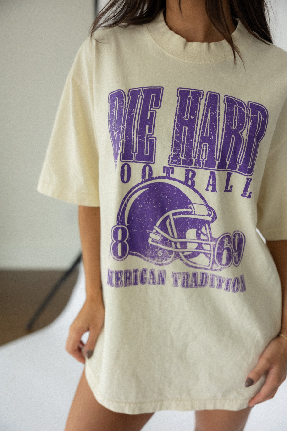 Die Hard Football Fan Tee- Purple