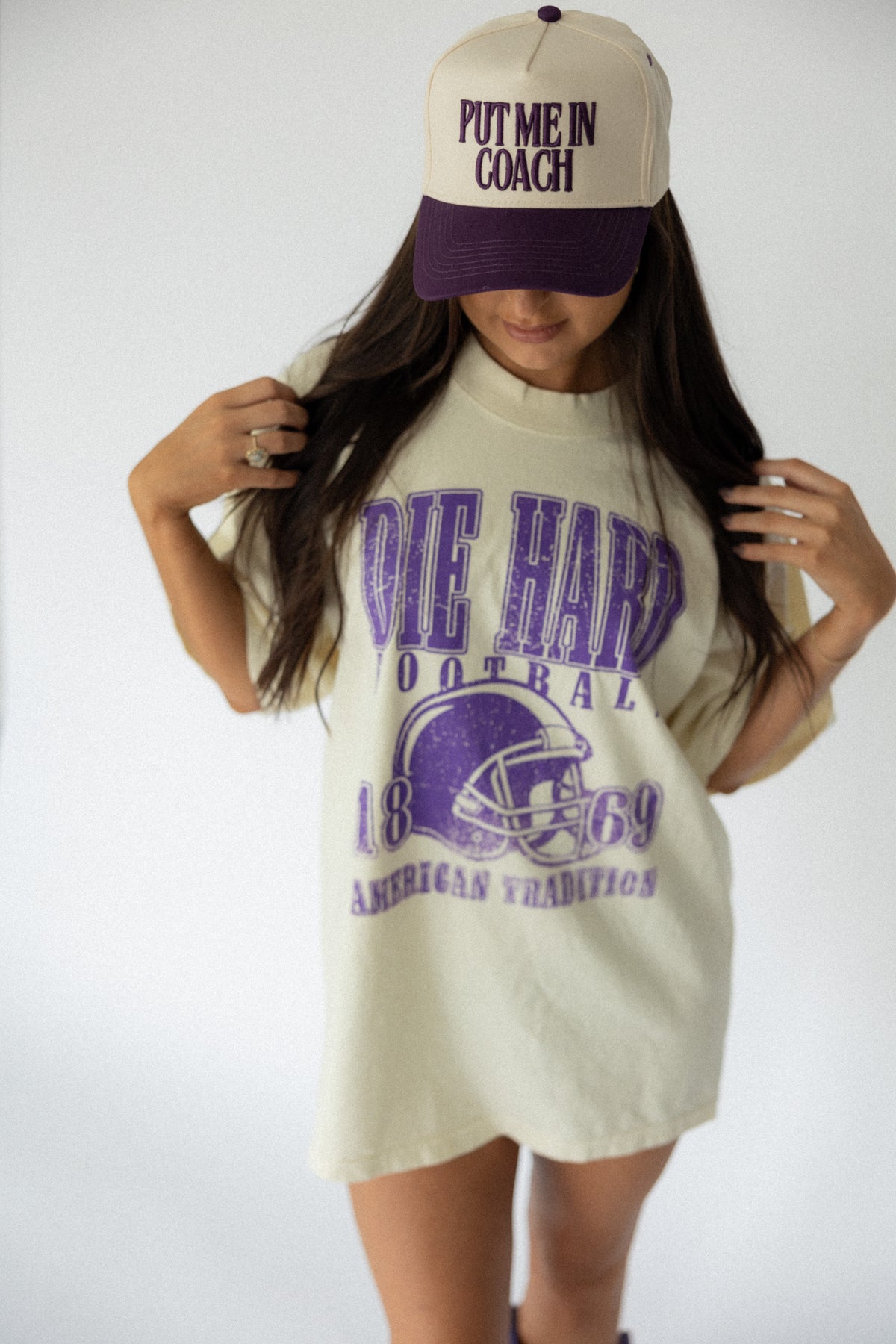 Die Hard Football Fan Tee- Purple